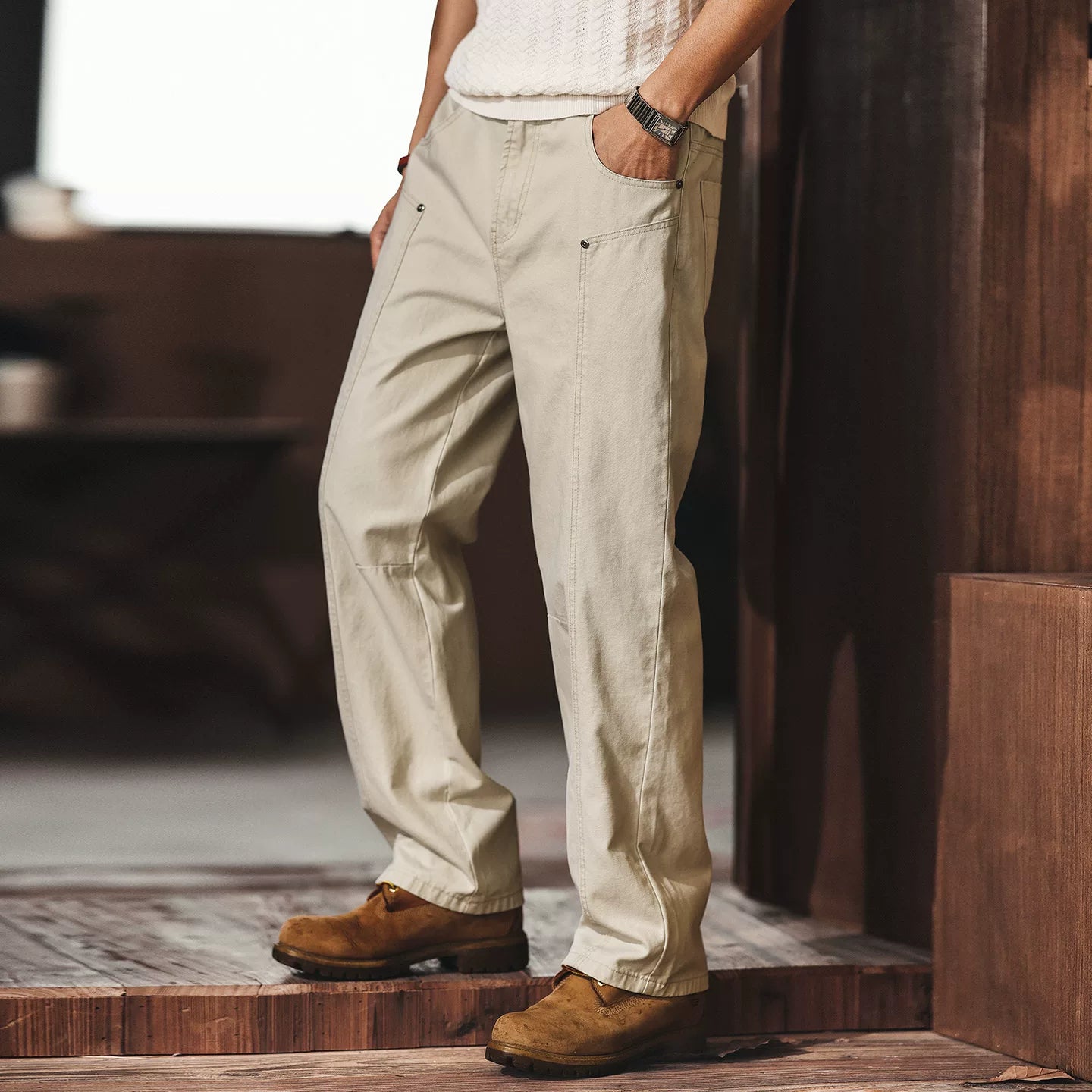 ヴィンテージルーズストレートジーンズ