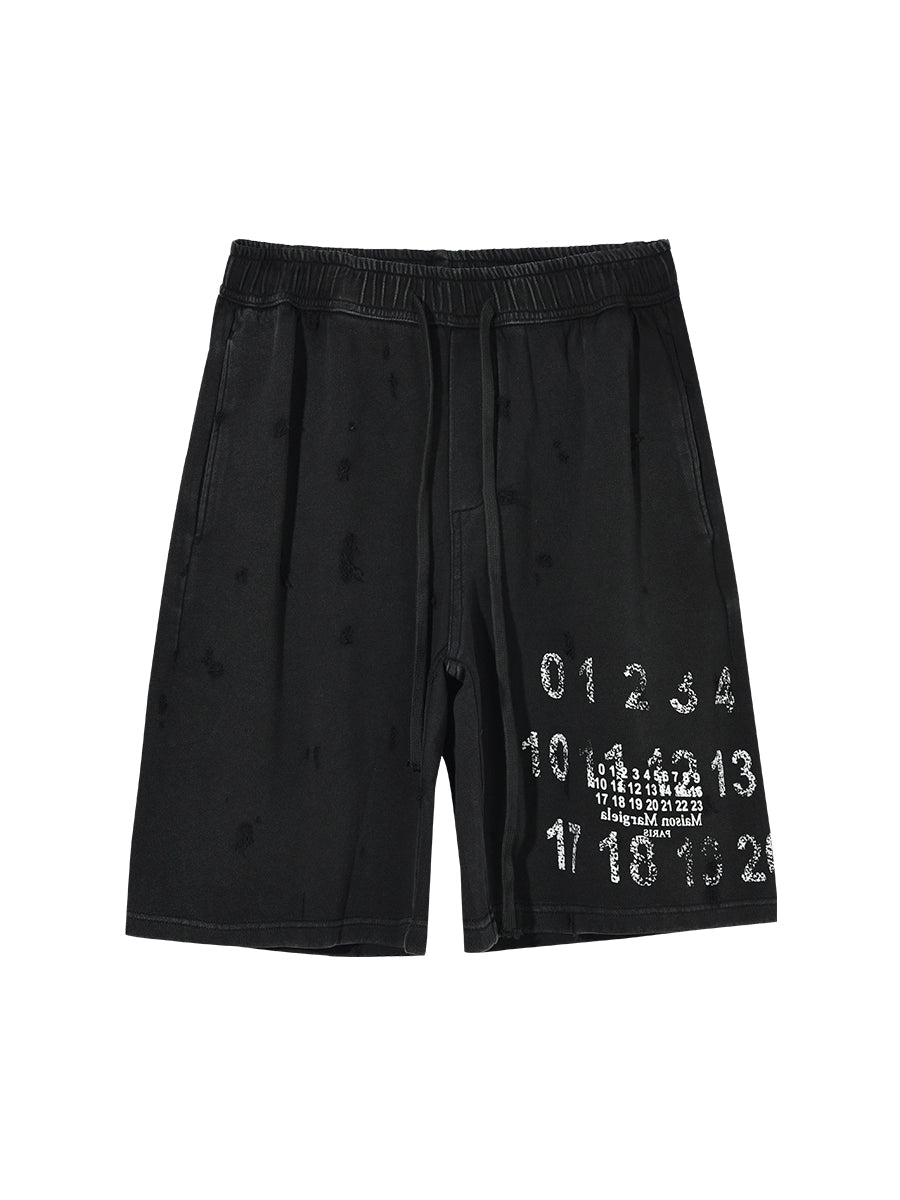 Quick-drying cotton loose wide 5/8 length shorts