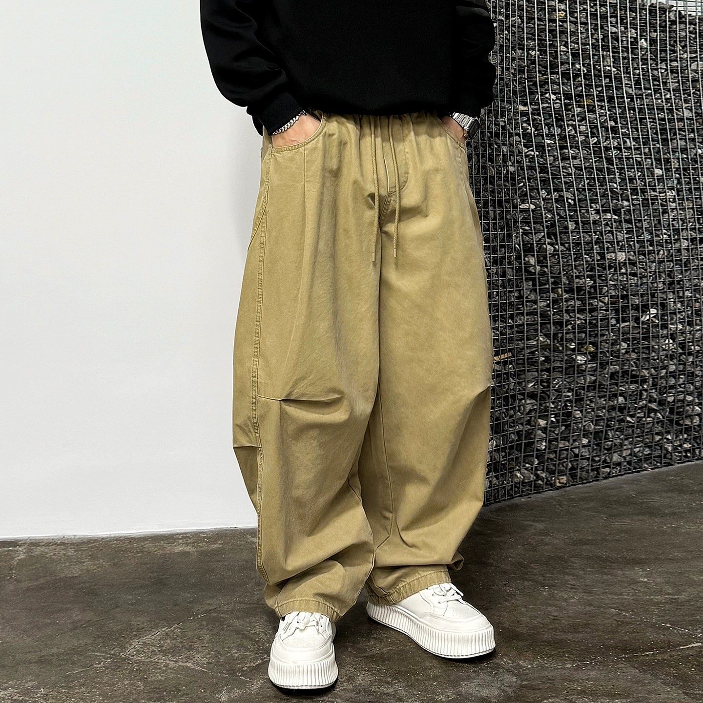 コージープリーツハーレムパンツ