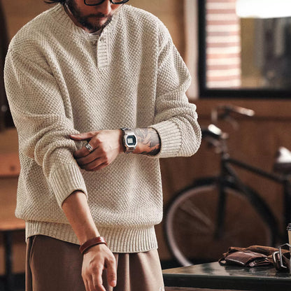 ヘビーウェイト ヘンリー ニット セーター