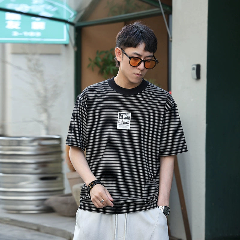 Striped Patchwork T-Shirt