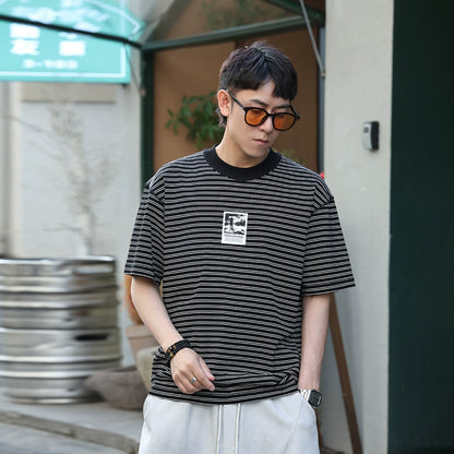 Striped Patchwork T-Shirt