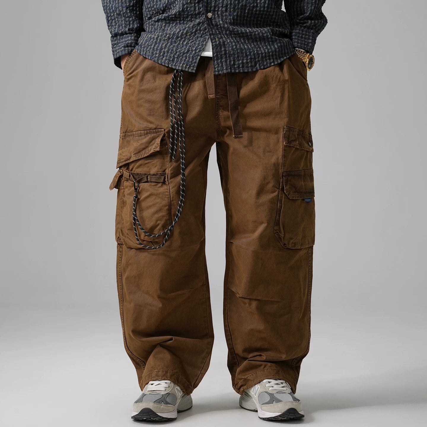 Wide-Leg Work Pants