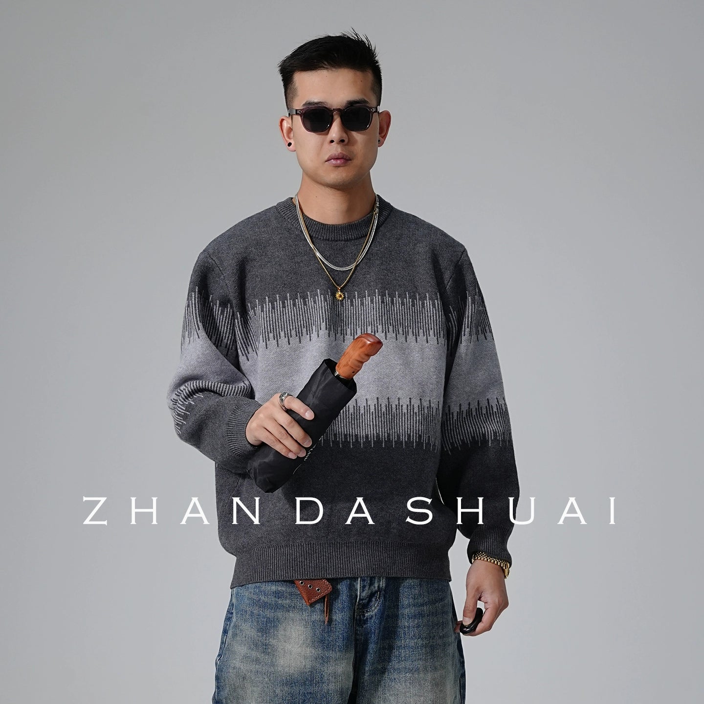 Color Block Round Neck Sweater