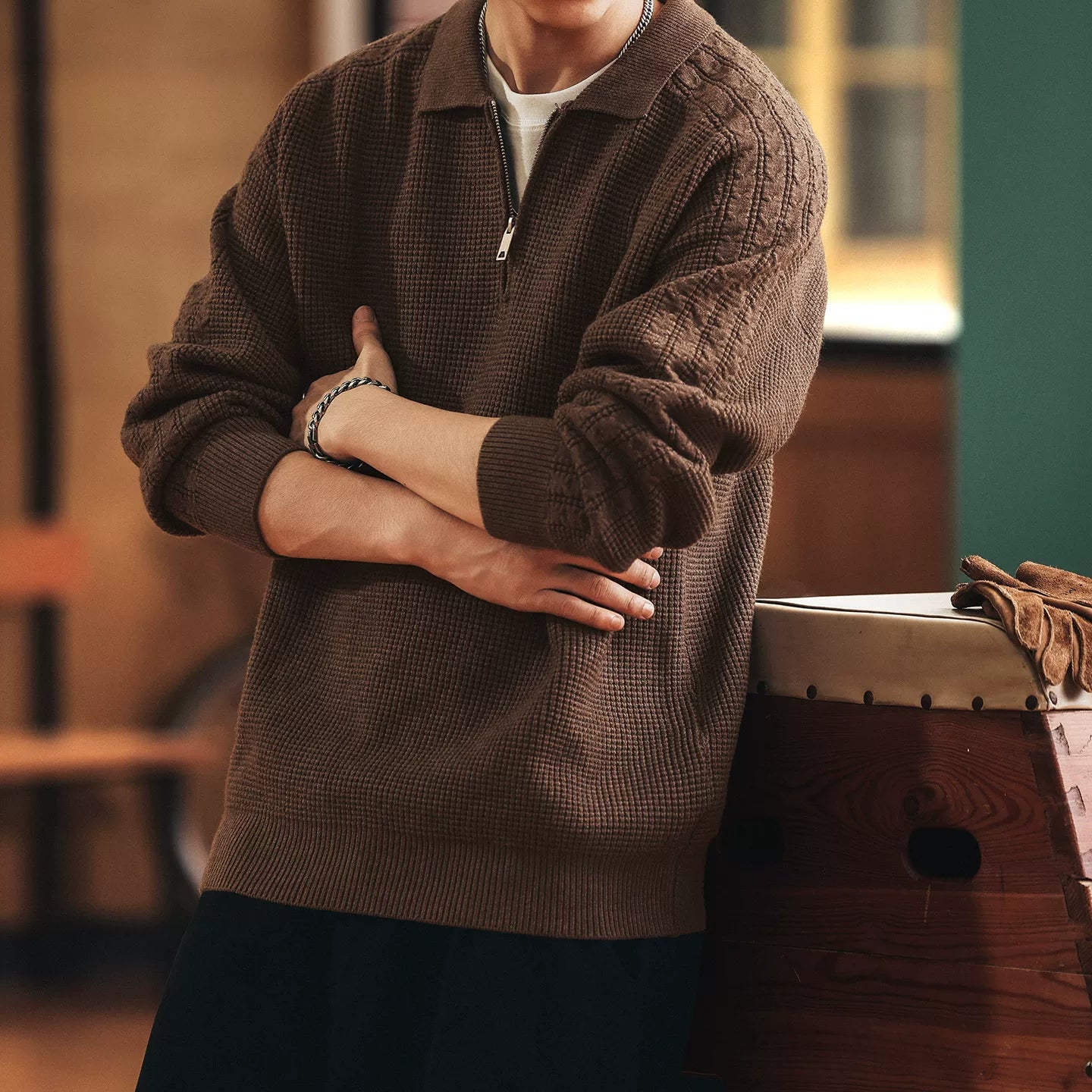 Chill Knit Polo Sweater