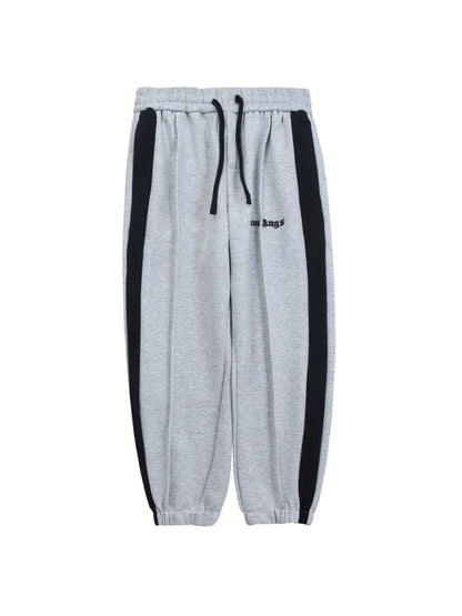 Thick sweatpants with letter embroidery tide guard boa