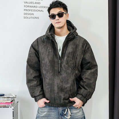 ファッションカモフラージュハーフジップジャケット