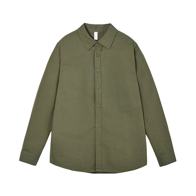 Simple solid color shirt jacket