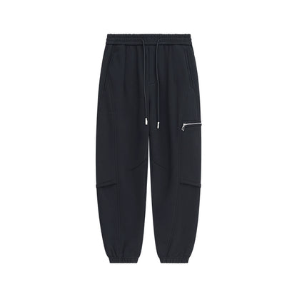 Loose-fit drawstring sweatpants with fleece