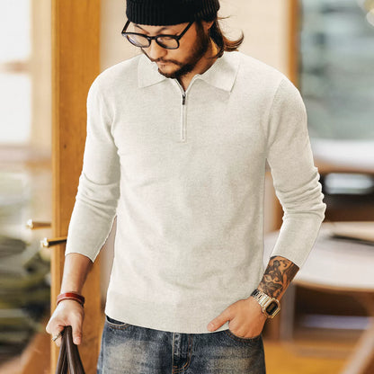 スリムフィットポロセーター