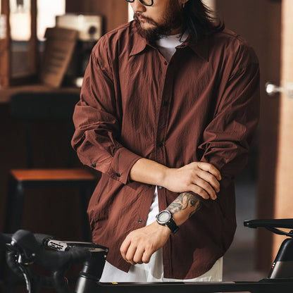 モアレシルクシャツジャケット