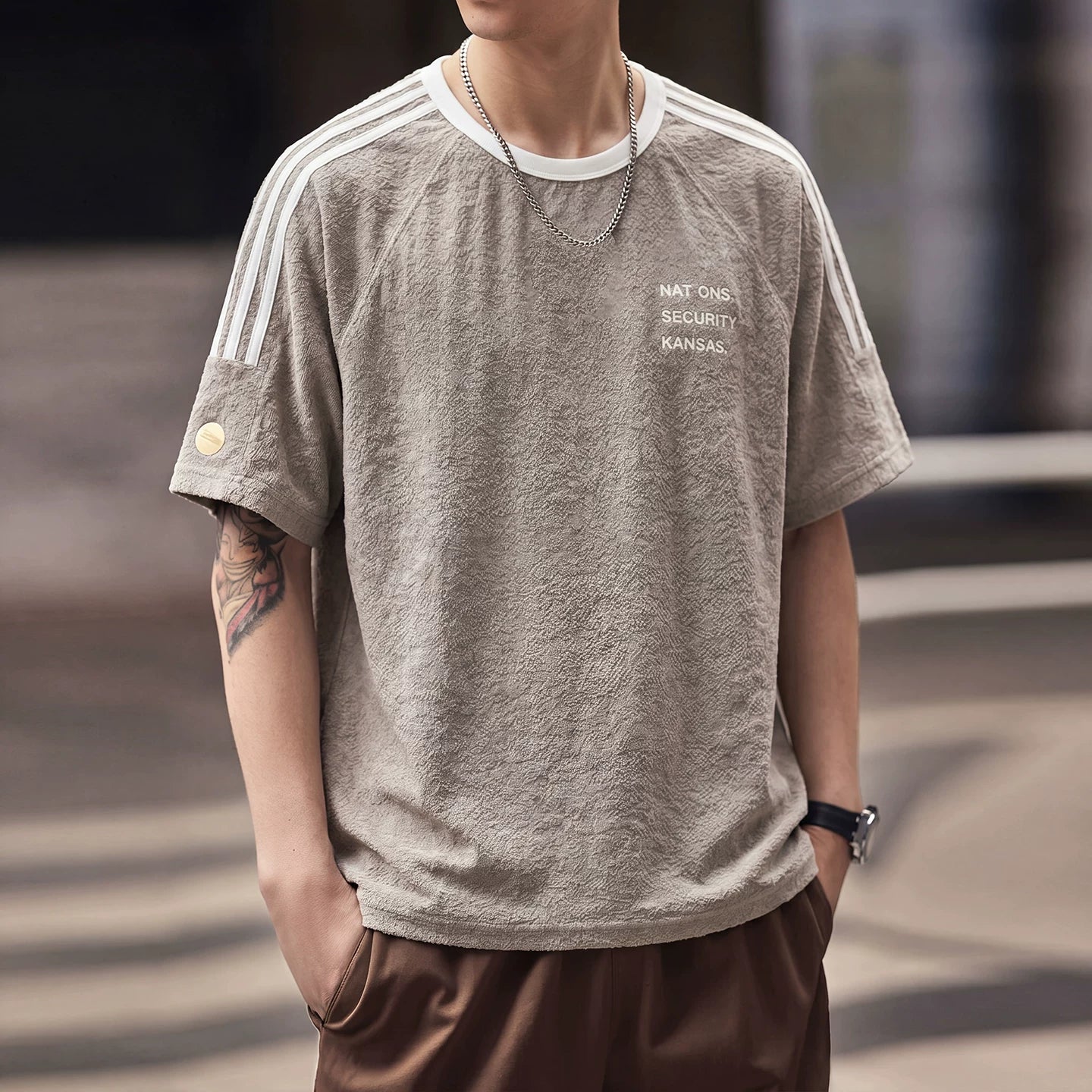 バブルガーゼプリントＴシャツ