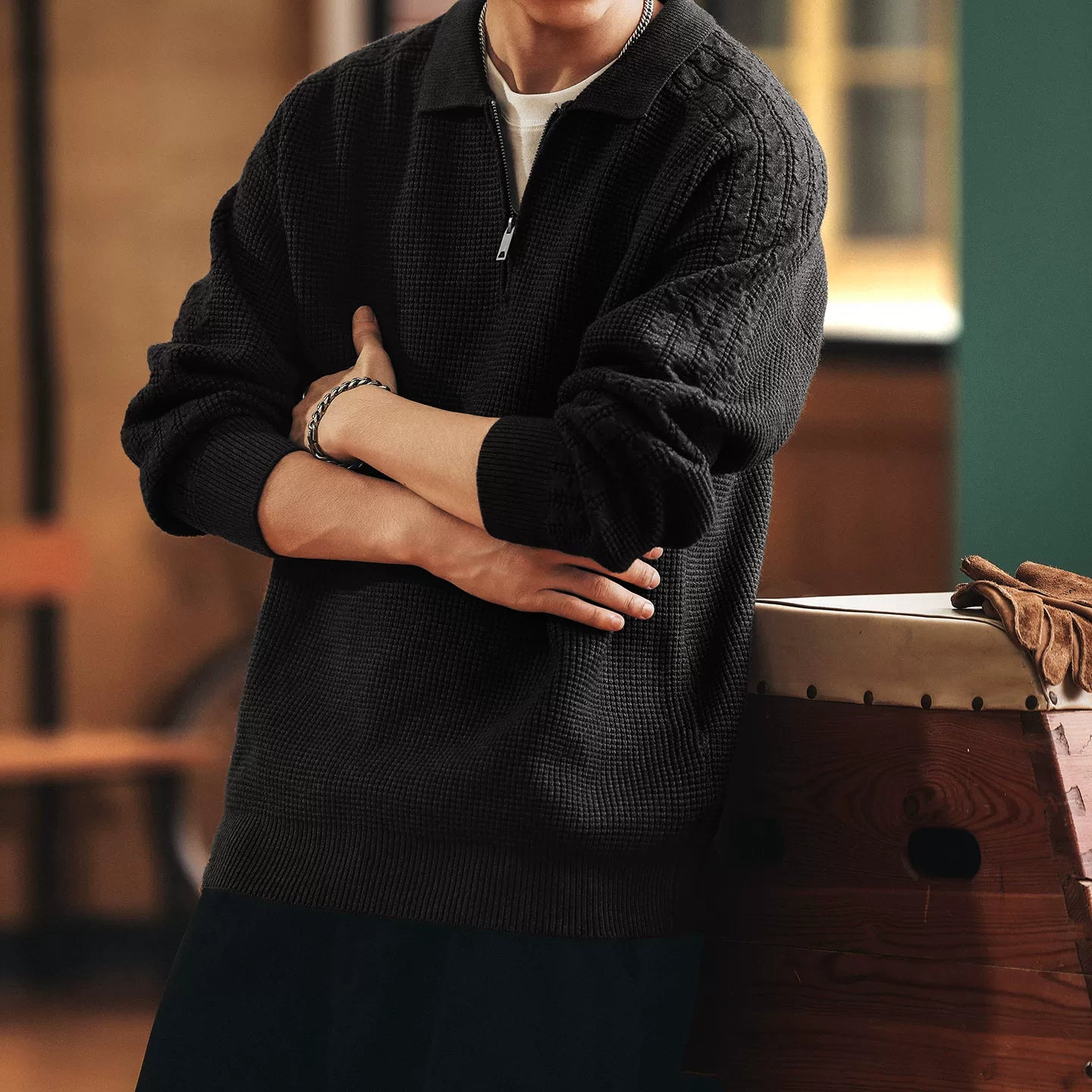 Chill Knit Polo Sweater