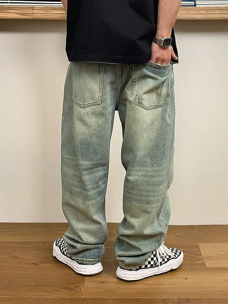 loose straight wide pants