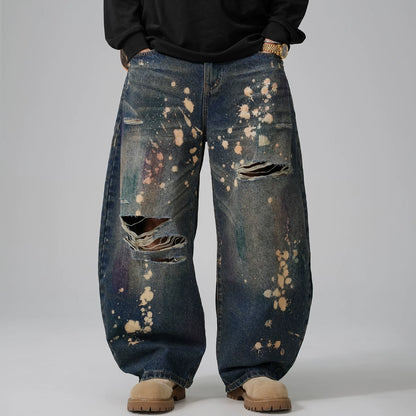 ヴィンテージ グラフィティ ワイドジーンズ