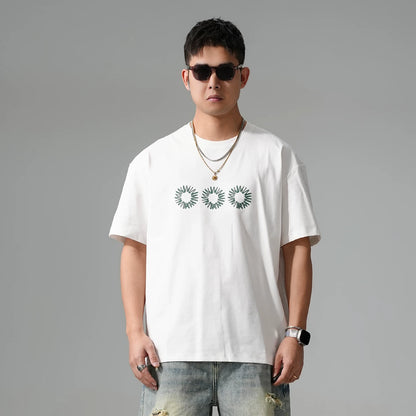 スタイリッシュ刺繍ジムTシャツ