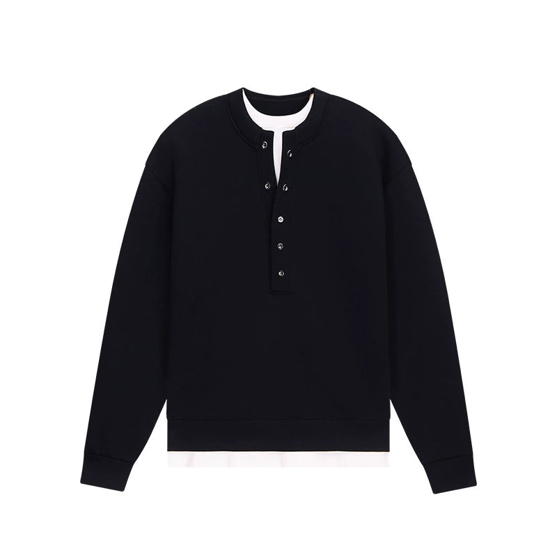 Henley collar sweater 