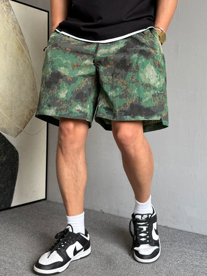 Quick-Dry Camouflage Fitness Shorts