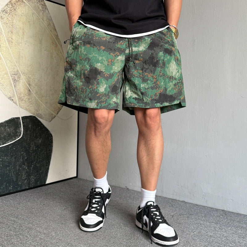 Quick-Dry Camouflage Fitness Shorts