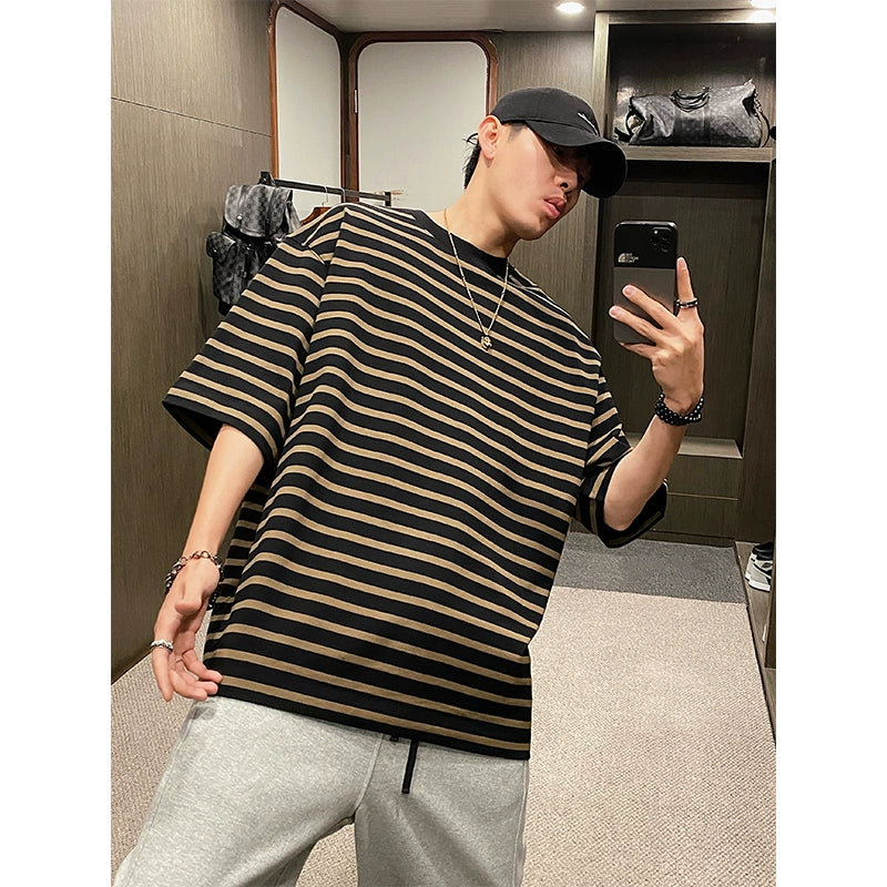 Black &amp; White Striped Couple Tee