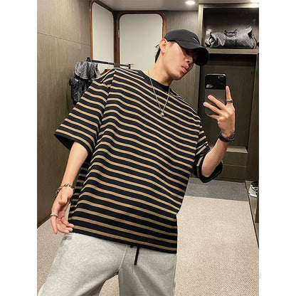 Black &amp; White Striped Couple Tee
