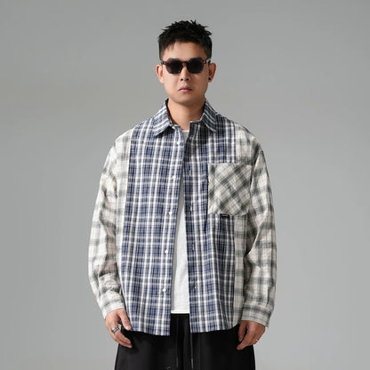 レトロ チェック柄シャツジャケット