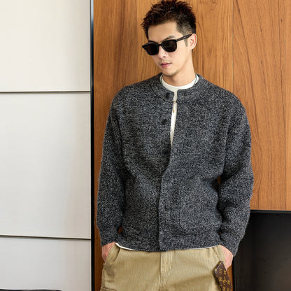 Black knit cardigan jacket