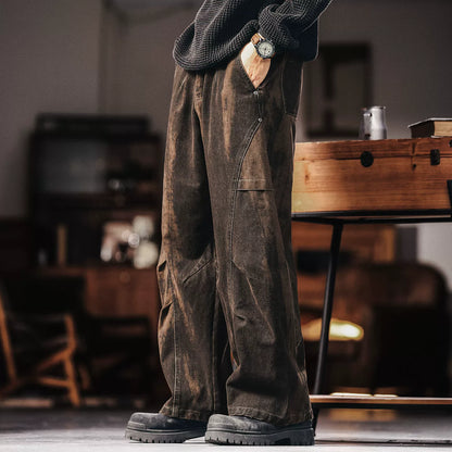 Retro Wide Leg Cargo Pants