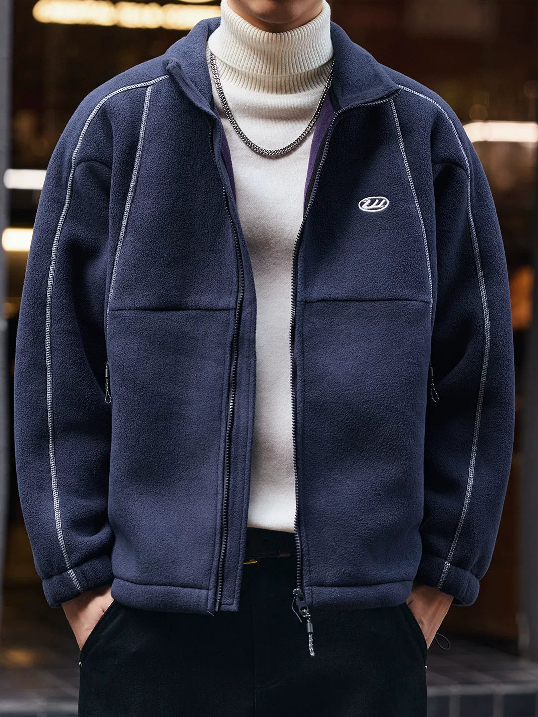 ストライプカジュアルジャケット