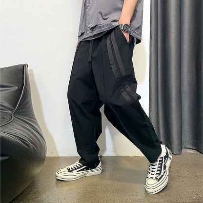 Striped Splicing Casual Pants