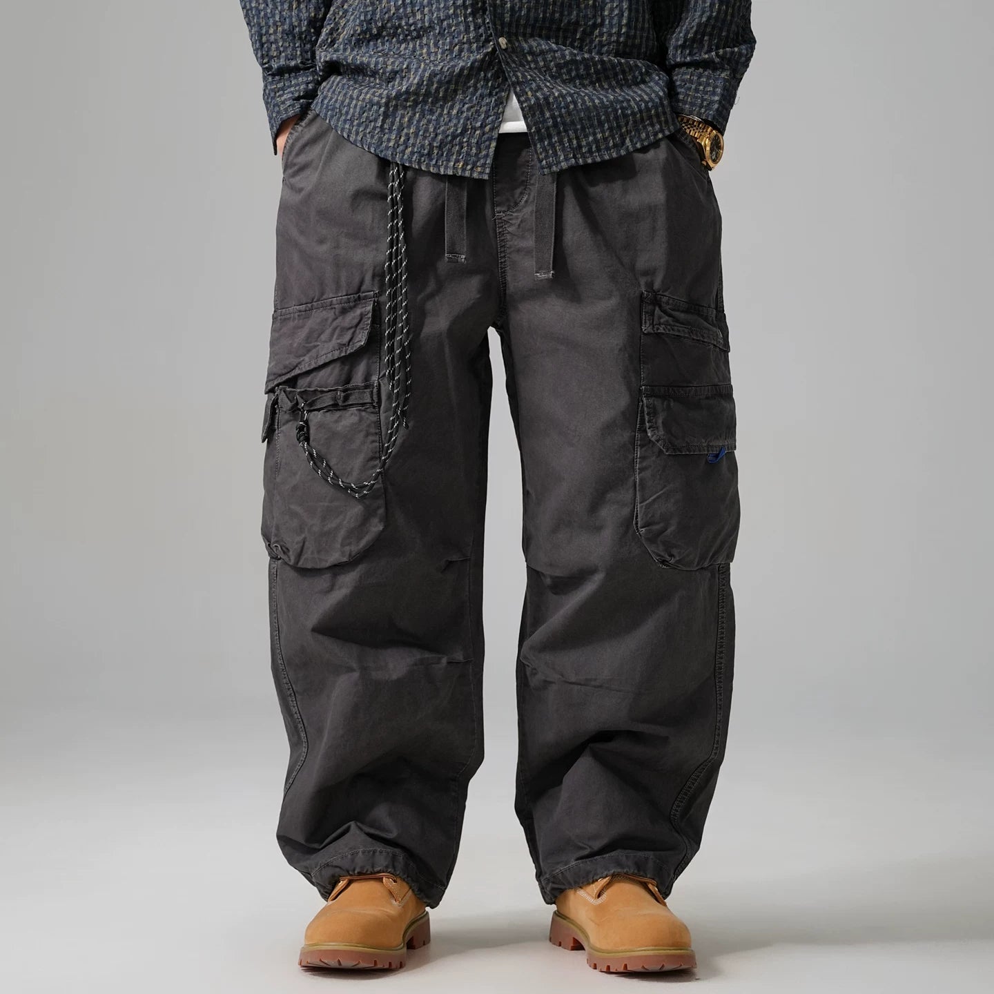 Wide-Leg Work Pants