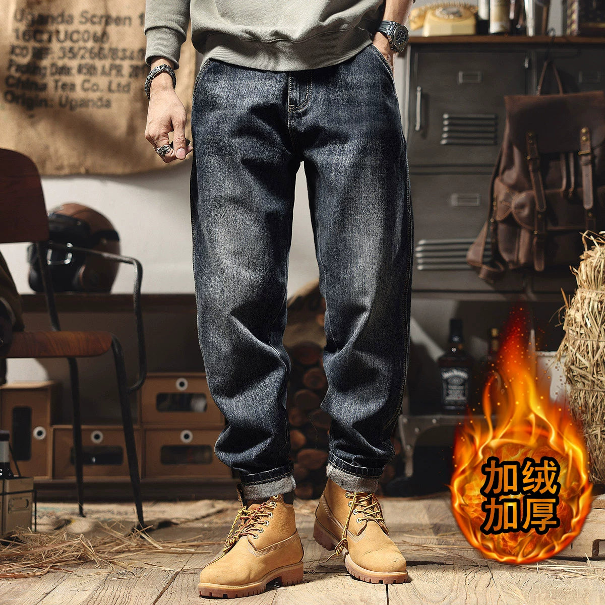 ヴィンテージヘビーウェイトカジュアルジーンズ