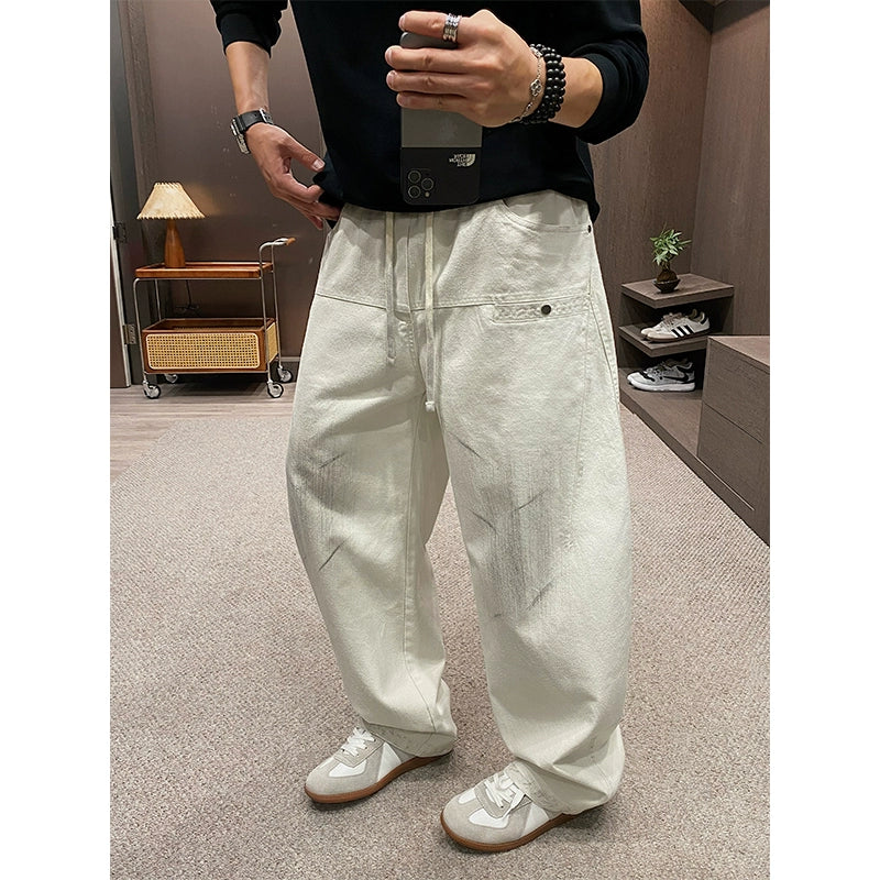 Retro Tie-Dye Wide-Leg Pants