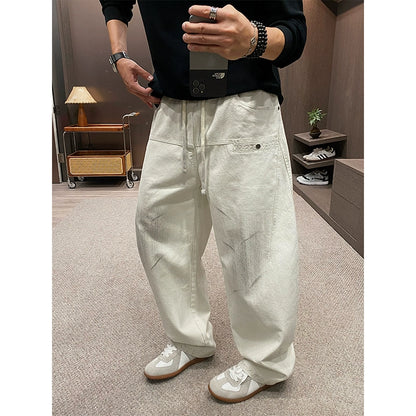 Retro Tie-Dye Wide-Leg Pants