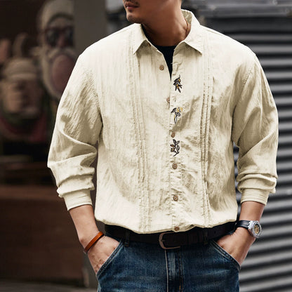 刺繍カジュアルシャツ