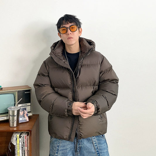 Korean style hooded down jacket