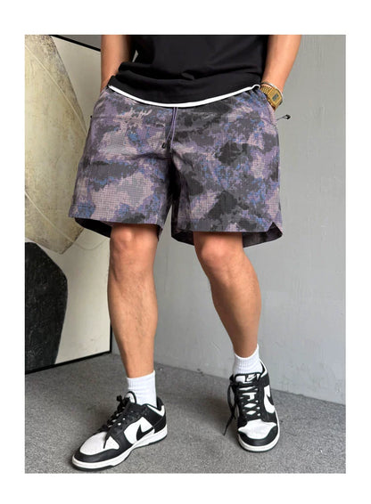 Quick-Dry Camouflage Fitness Shorts