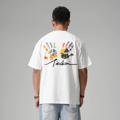 ヘビー プリント カジュアル Tシャツ