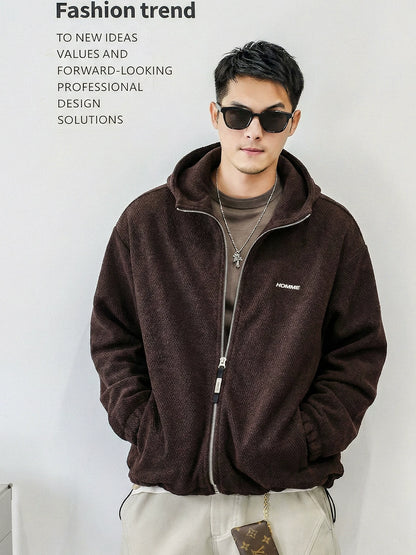 コージー フーデッド カーディガン ジャケット