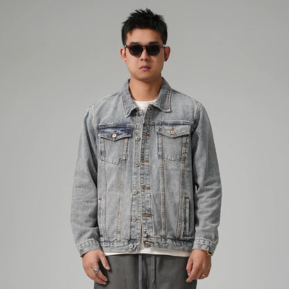 カジュアル レトロ デニムジャケット