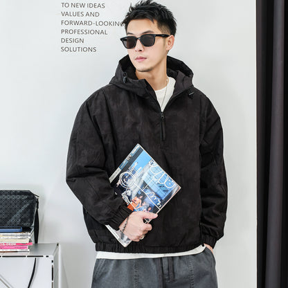 ファッションカモフラージュハーフジップジャケット