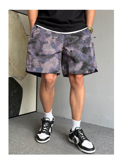 Quick-Dry Camouflage Fitness Shorts