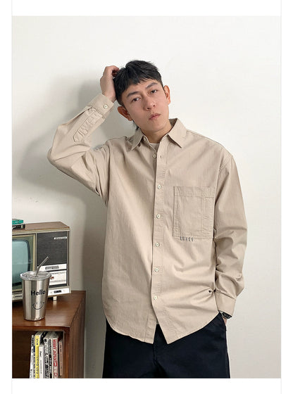 Casual cotton long sleeve shirt