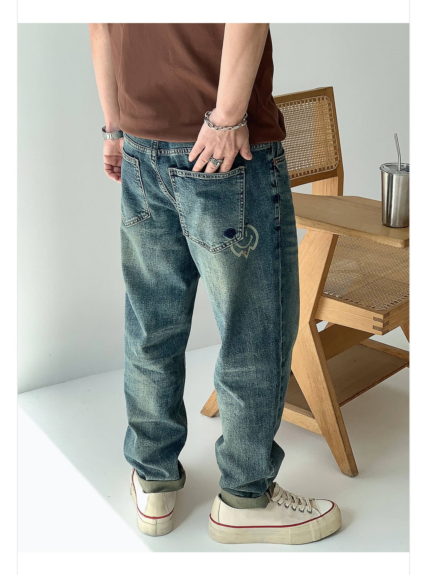 Gangsta High Street Wash Jeans