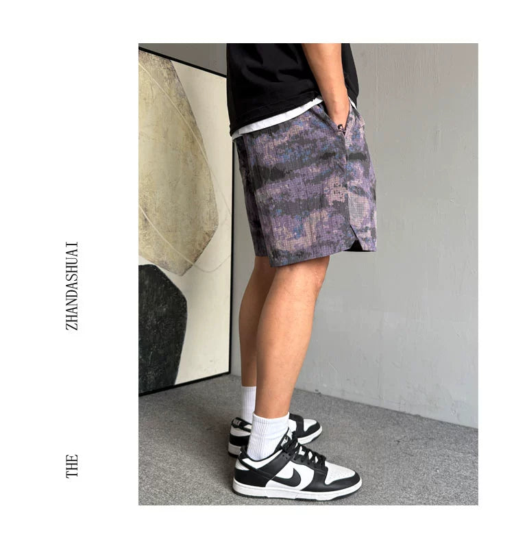 Quick-Dry Camouflage Fitness Shorts
