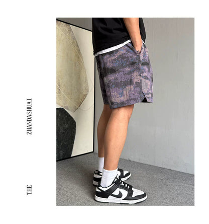 Quick-Dry Camouflage Fitness Shorts