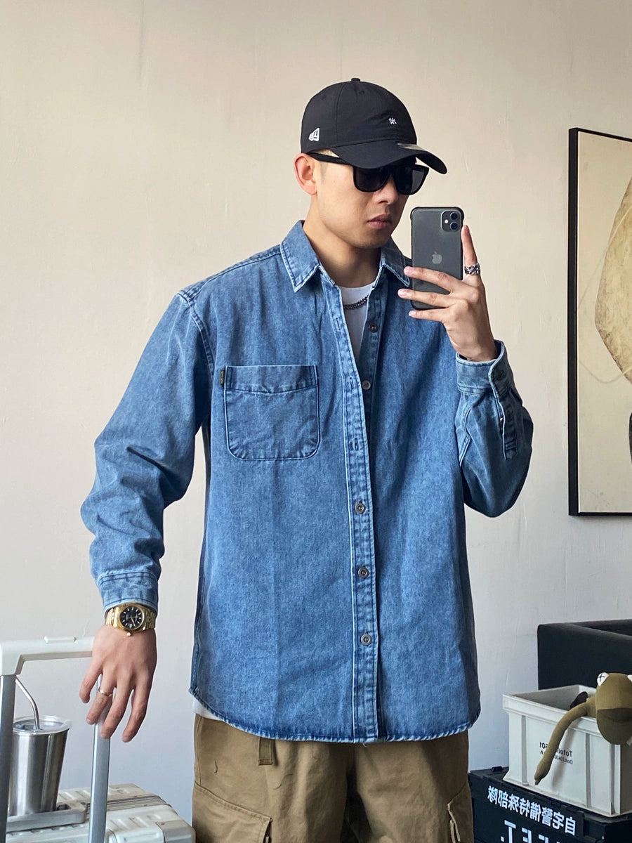 Vintage Denim Streetwear Shirt