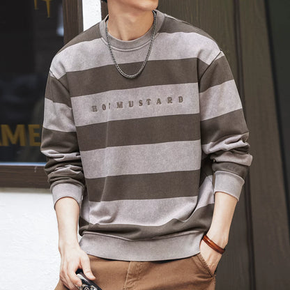 レトロストライプロングスリーブTシャツ