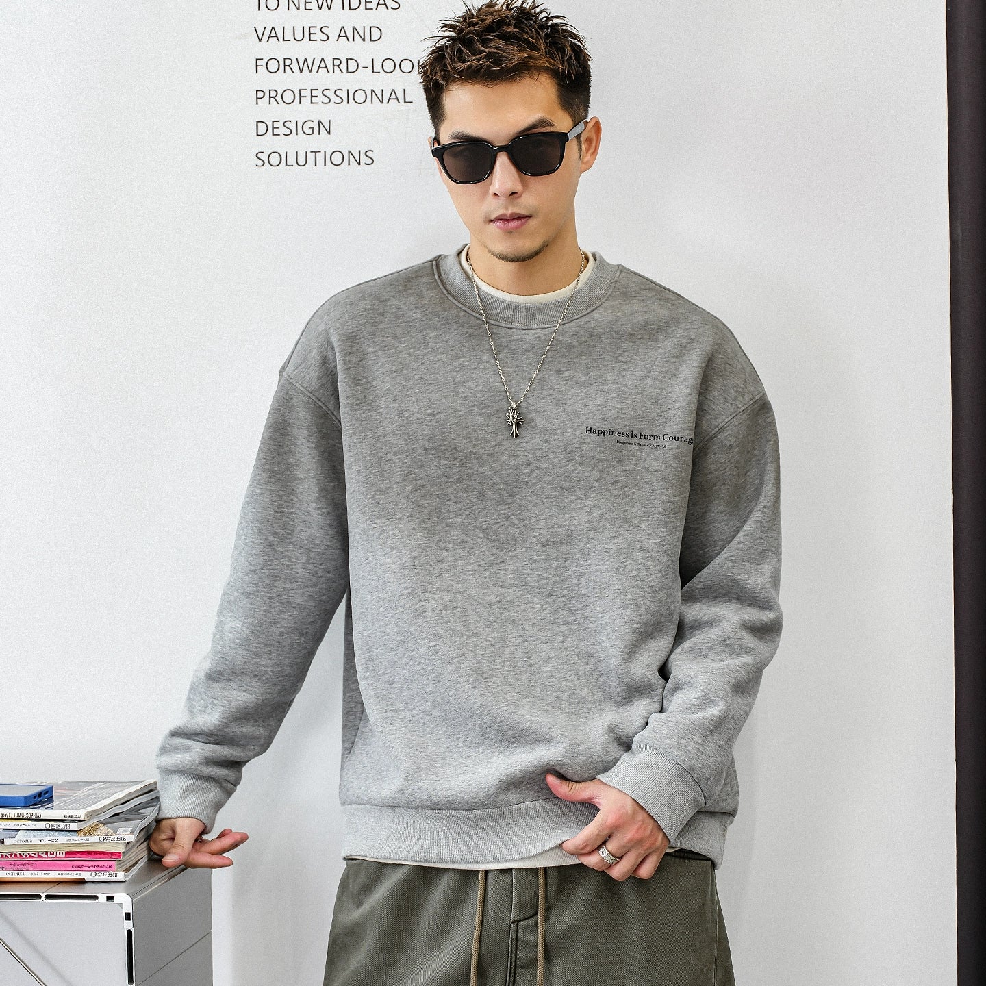 Fleece-lined casual shirt