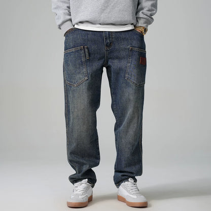 カジュアルマルチポケットワークジーンズ